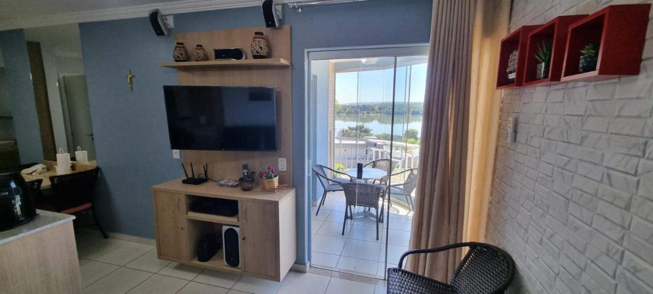 Enseada Nautico Apart Flat I Vista Para O Lago Corumba กัลดัสโนวัส ภายนอก รูปภาพ